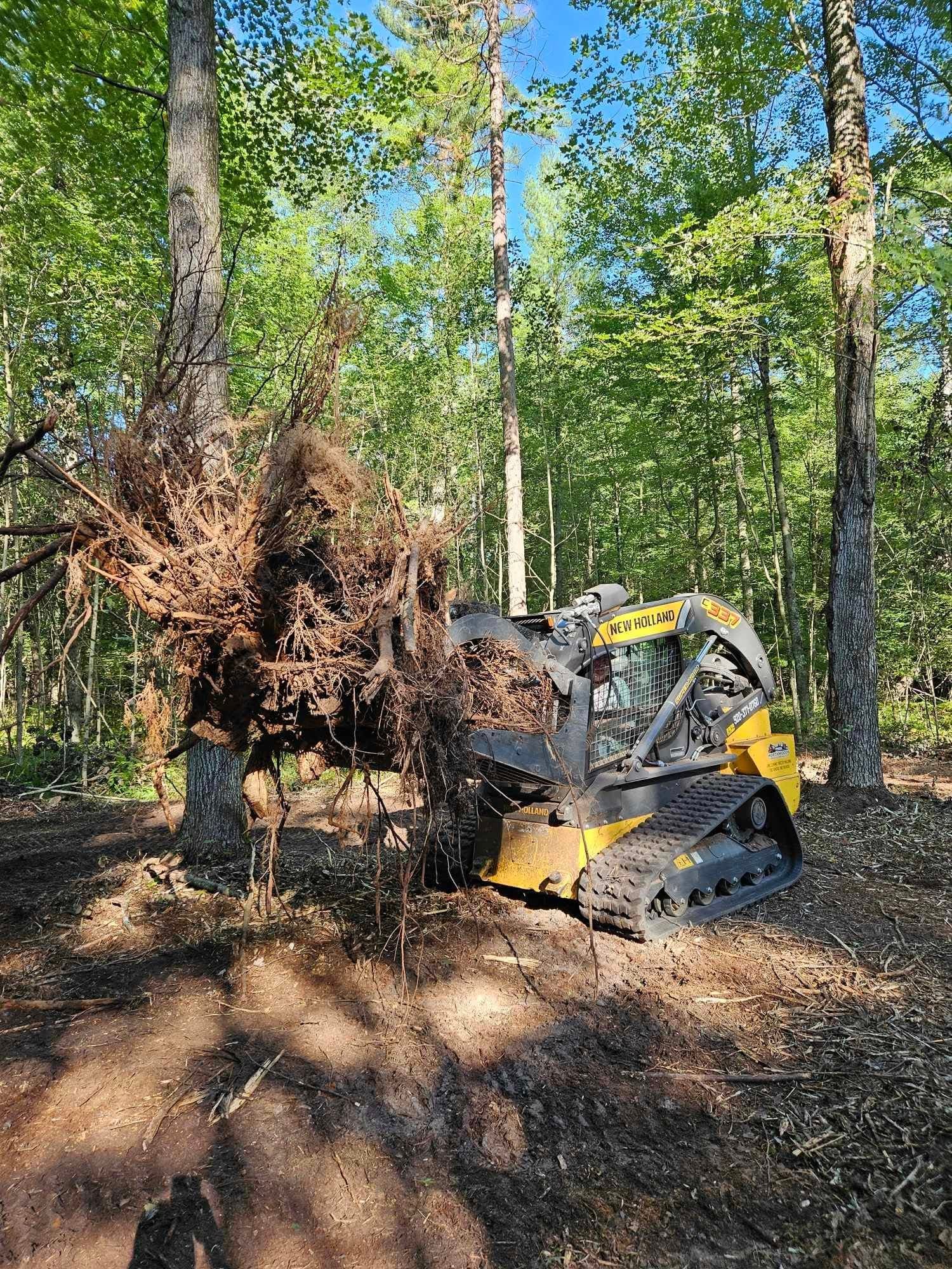 Northwoods land clearing — on the job